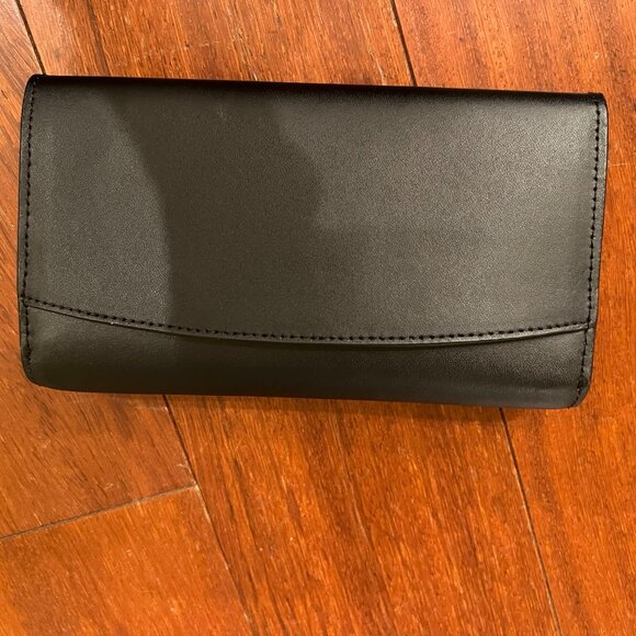 NWT Kate Spade Black Scallop Leather Wallet on Chain - Picture 6 of 11